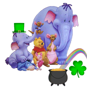 Pooh St Patrick's Dqy